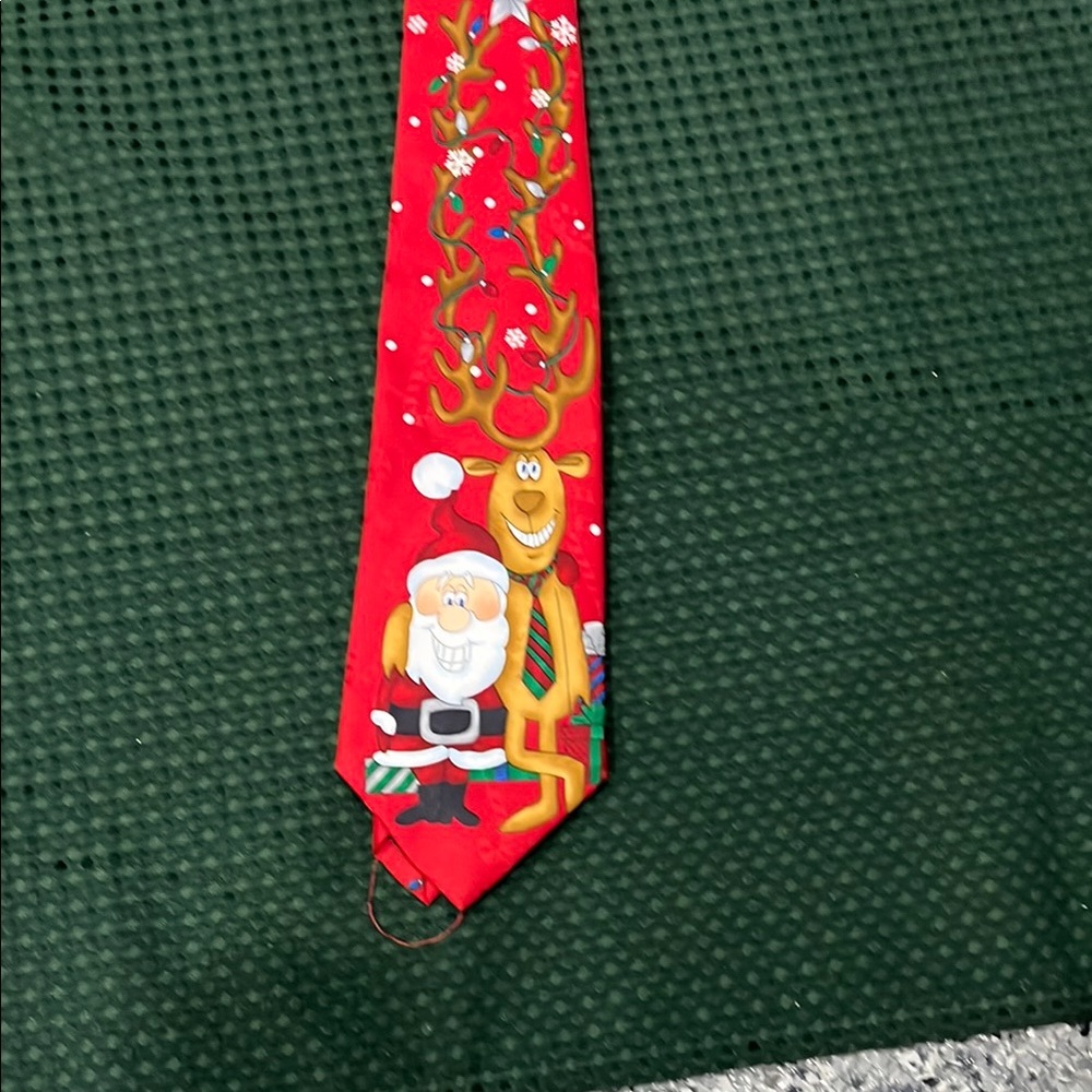 Hallmark Christmas‎ holiday Festive Red Christmas Tie yule tie greetings - Picture 2 of 9